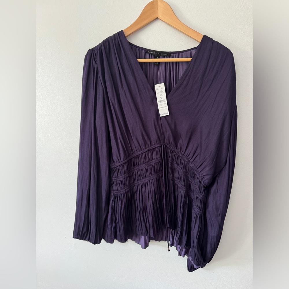 White House Black Market top- Violet color - Size Medium